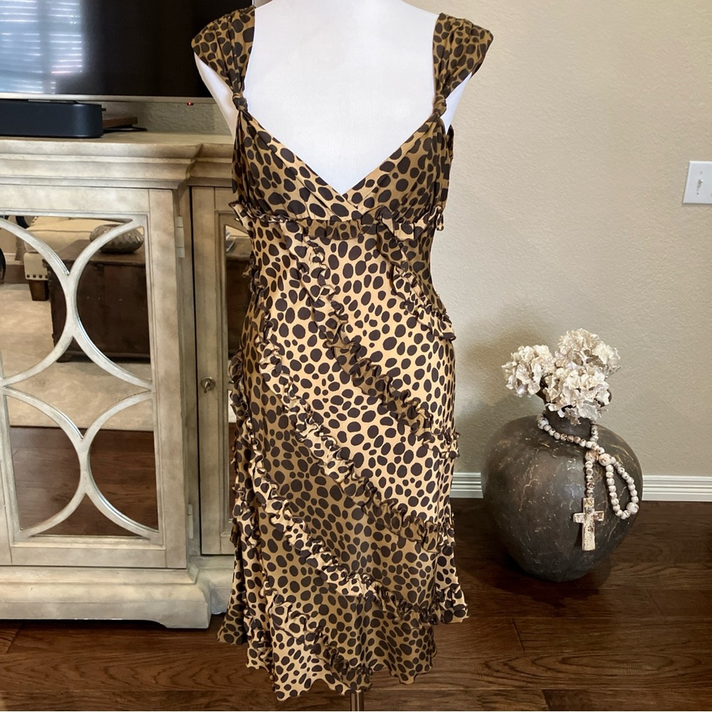 VINTAGE MOSCHINO Silk Print Dress